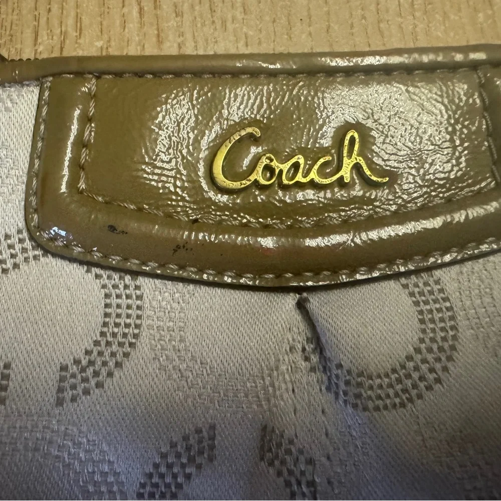 Coach Tan and Brown Wristlet - Picture 3 of 5